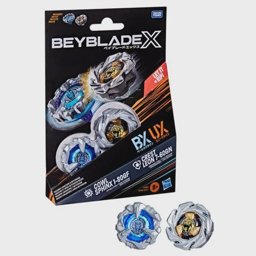 BEYBLADE X COWL SPHINX 1-80GF BX & CREST LEON 7-60GN UX DUAL PACK SET