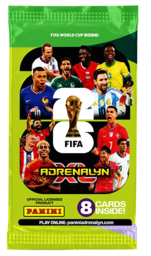 1 SOBRE PREMIUM CON 8 TARJETAS WORLD CUP 2026 ADRENALYN XL-Comics-PANINI-Akibara Xpress