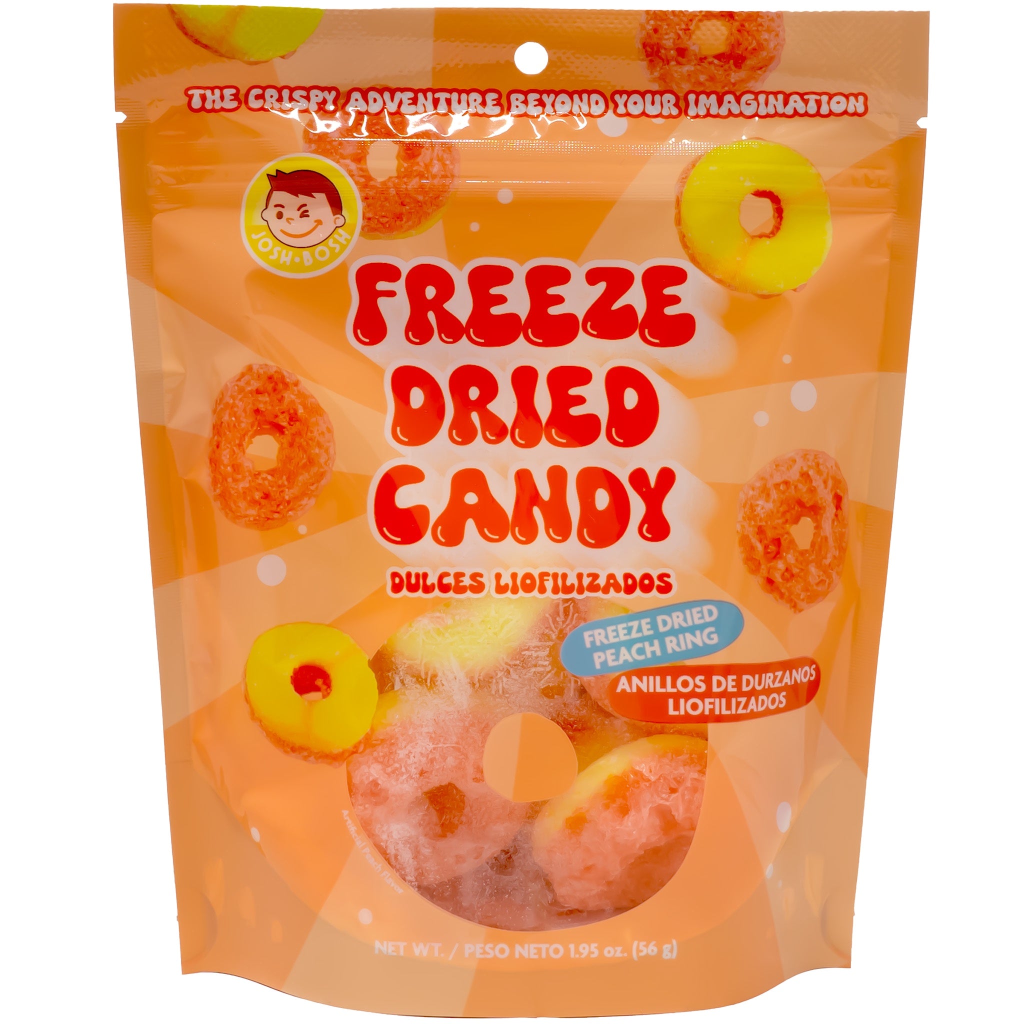 JOSH BOSH Freeze Dried Candy Peach Rings 56g