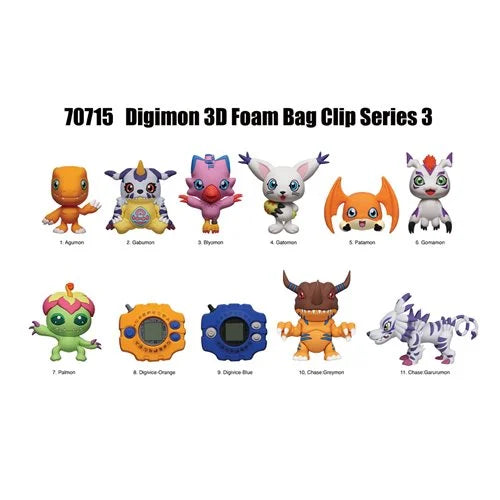 DIGIMON 3D BAG CLIP SERIES 3