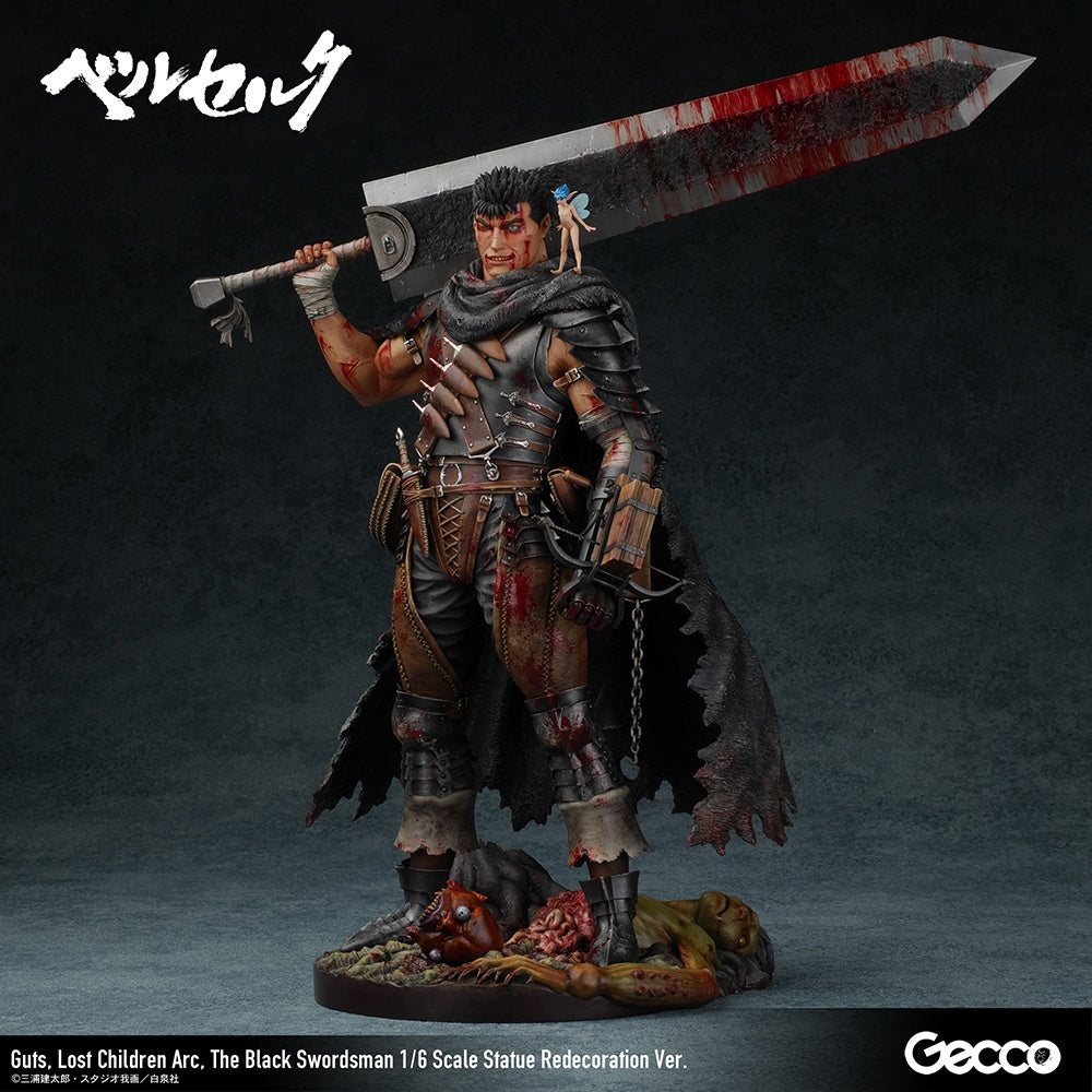 PREVENTA BERSERK/ GUTS LOST CHILDREN ARC THE BLACK SWORDSMAN 1/6 SCALE STATUE REDECORATION VER