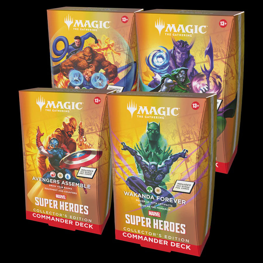 PREVENTA MAGIC THE GATHERING TCG MARVEL SUPER HEROES COMMANDER DECKS COLLECTOR INGLES