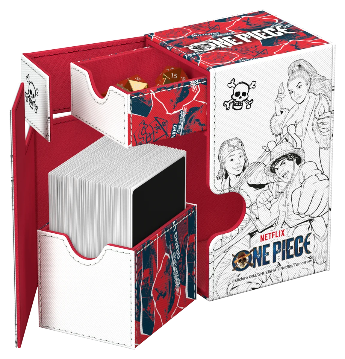 DECK CASE FLIP'N'TRAY 80+ XENOSKIN NETFLIX- ONE PIECE- SKETCH