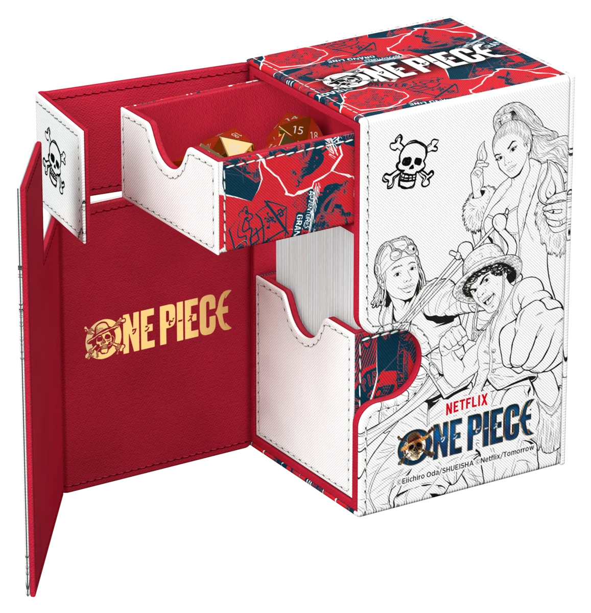 DECK CASE FLIP'N'TRAY 80+ XENOSKIN NETFLIX- ONE PIECE- SKETCH