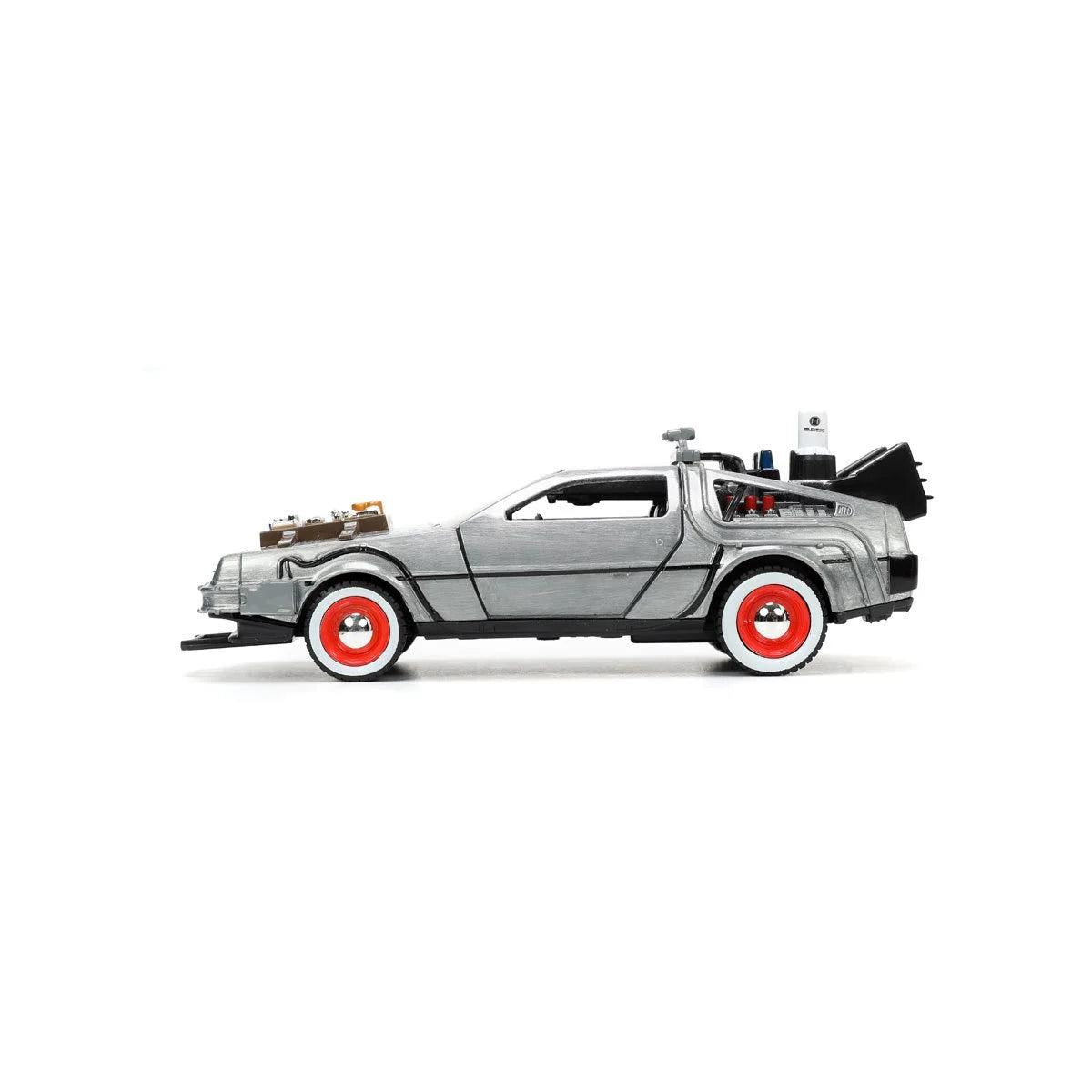 BACK TO THE FUTURE 3 TIME MACHINE 1:32 SCALE DIE-CAST METAL VEHICLE-Figuras-JADA-Akibara Xpress
