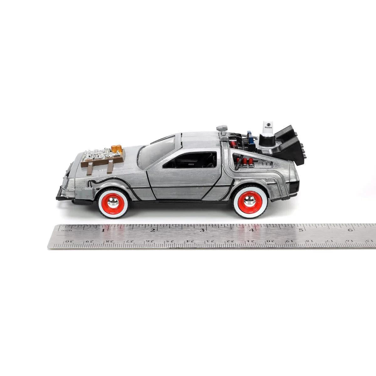 BACK TO THE FUTURE 3 TIME MACHINE 1:32 SCALE DIE-CAST METAL VEHICLE-Figuras-JADA-Akibara Xpress