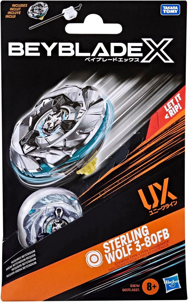 Beyblade X Sterling Wolf 3-80FB UX Starter Pack Set-Figuras-HASBRO-Akibara Xpress