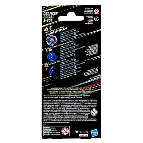BEYBLADE X X-OVER PROJECT DRANZER SPIRAL 3-80T STARTER PACK SET-Figuras-HASBRO-Akibara Xpress