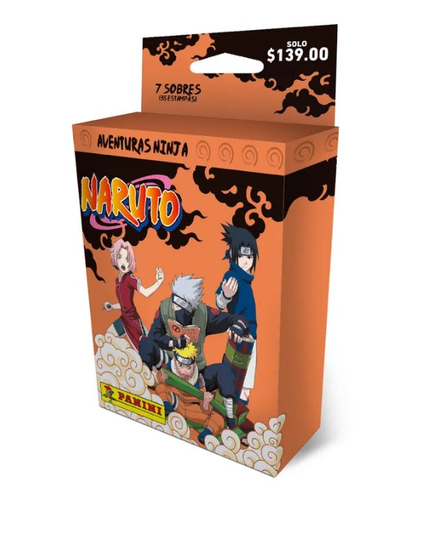 Blister con 7 sobres Naruto Aventuras Ninja-Albums-PANINI ALBUMS-Akibara Xpress