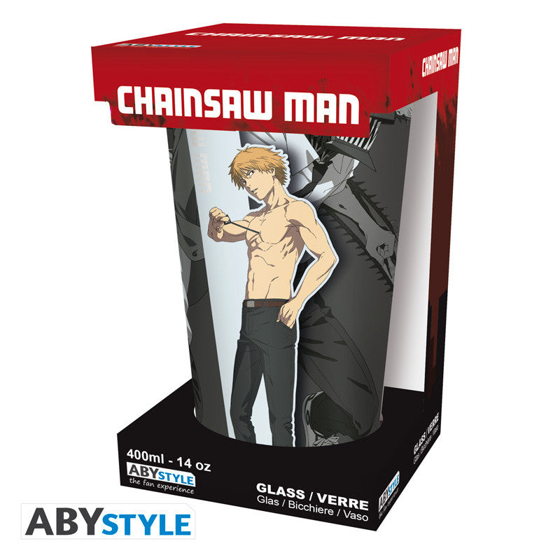 CHAINSAW MAN VASO GRANDE 400ML TRIO-Tazas-ABYSTYLE-Akibara Xpress