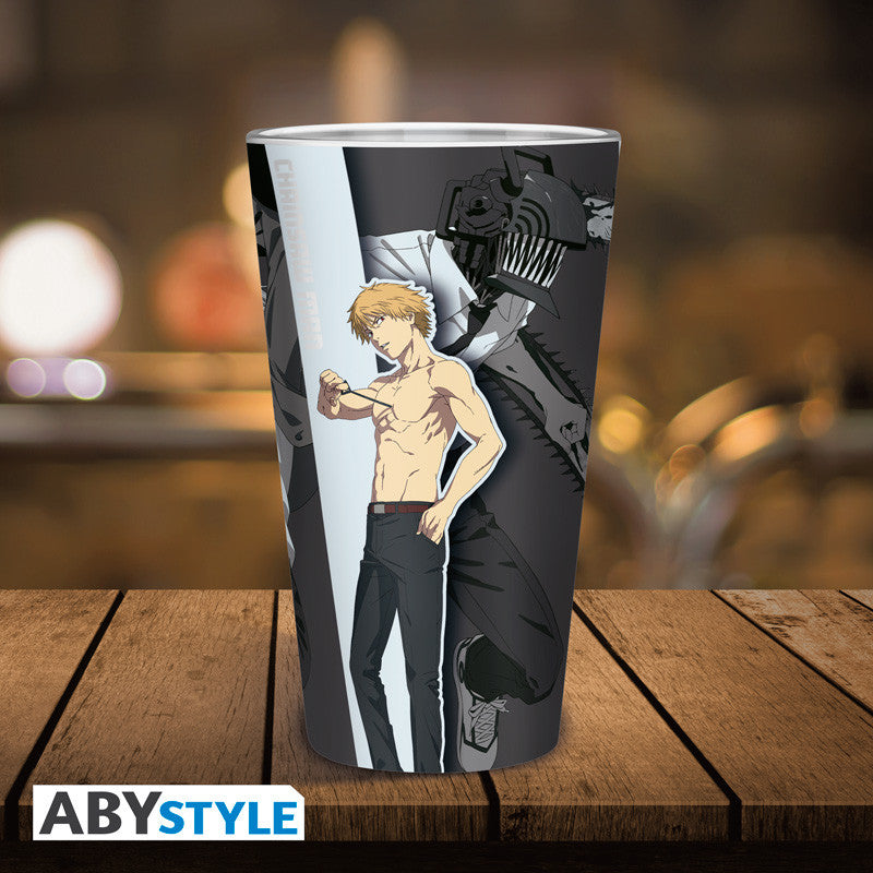 CHAINSAW MAN VASO GRANDE 400ML TRIO-Tazas-ABYSTYLE-Akibara Xpress