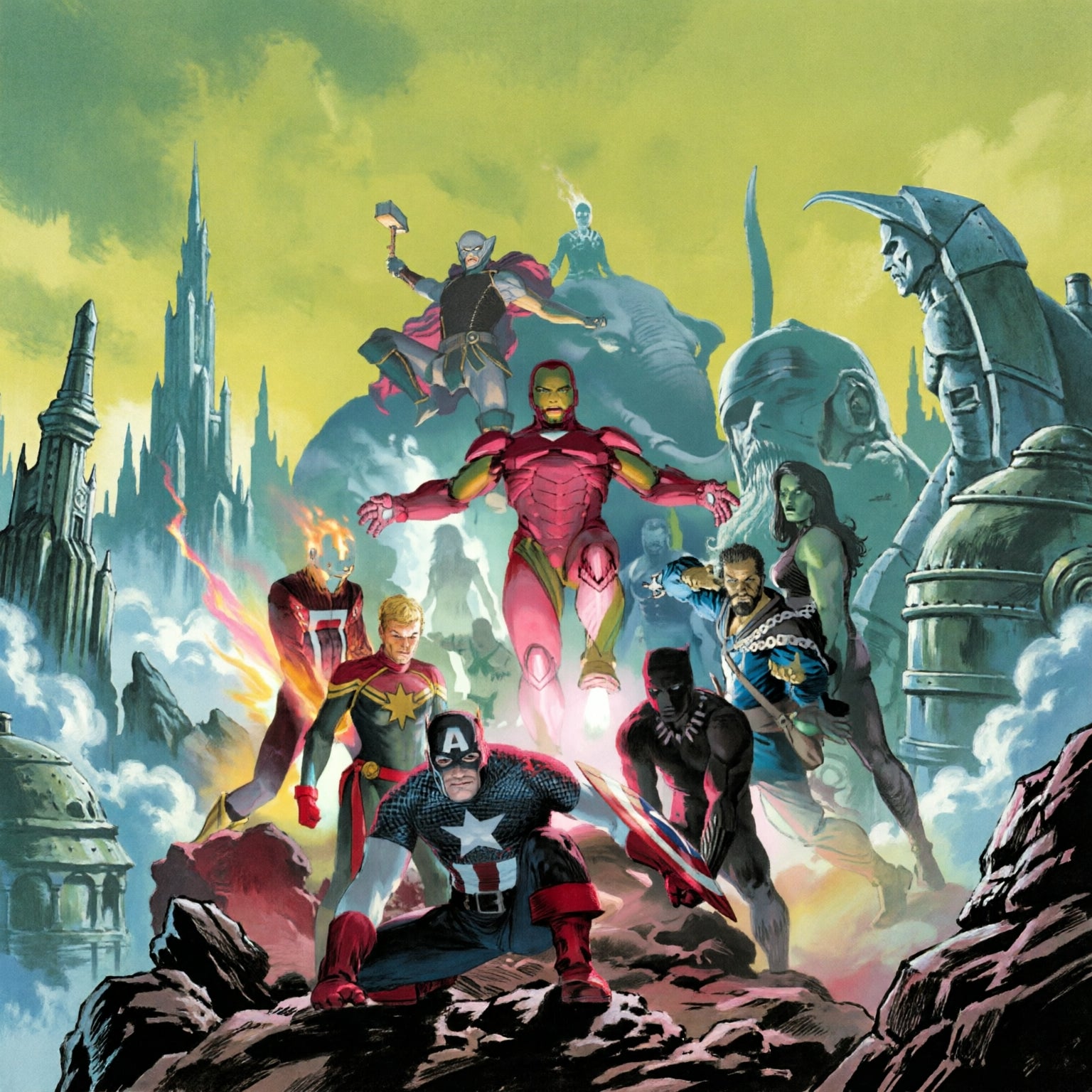 COMIC AVENGERS (2023) #01 VARIANTE DORADA-Comics-PANINI-Akibara Xpress