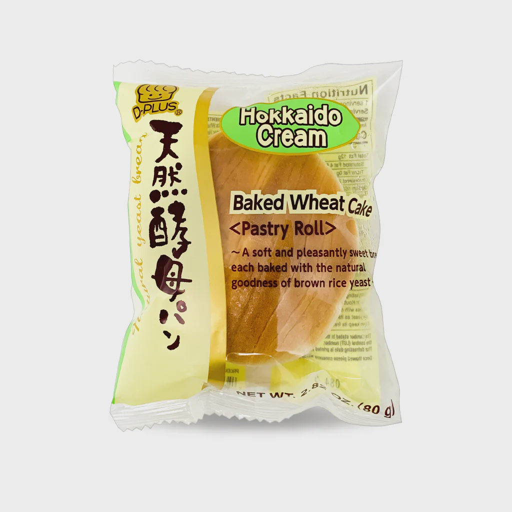 D PLUS Baked Wheat Cake Hokkaido Cream 80g-Alimentos-Asian Food-Akibara Xpress