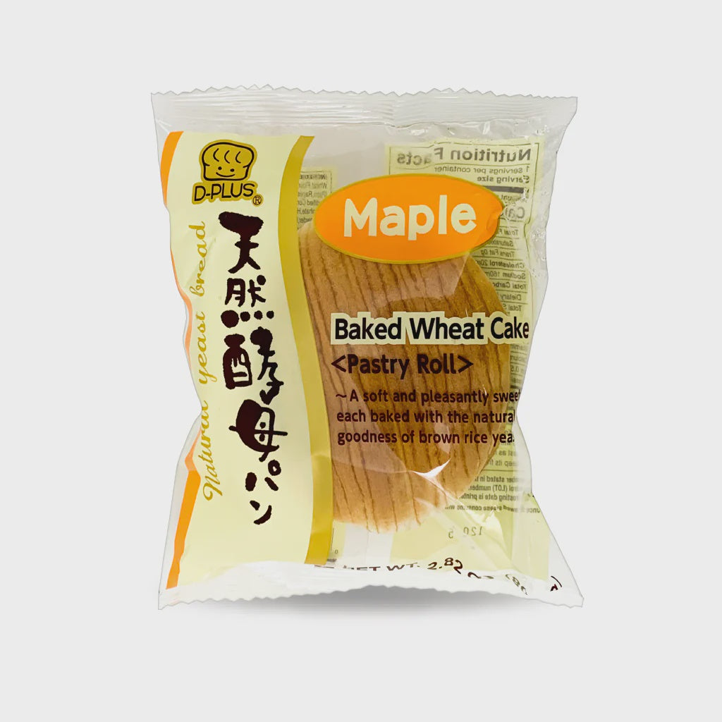 D PLUS Baked Wheat Cake Maple 80g-Alimentos-Asian Food-Akibara Xpress