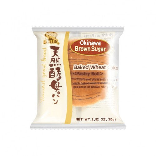 D PLUS Baked Wheat Cake Okinawa Brown Sugar 80g-Alimentos-Asian Food-Akibara Xpress