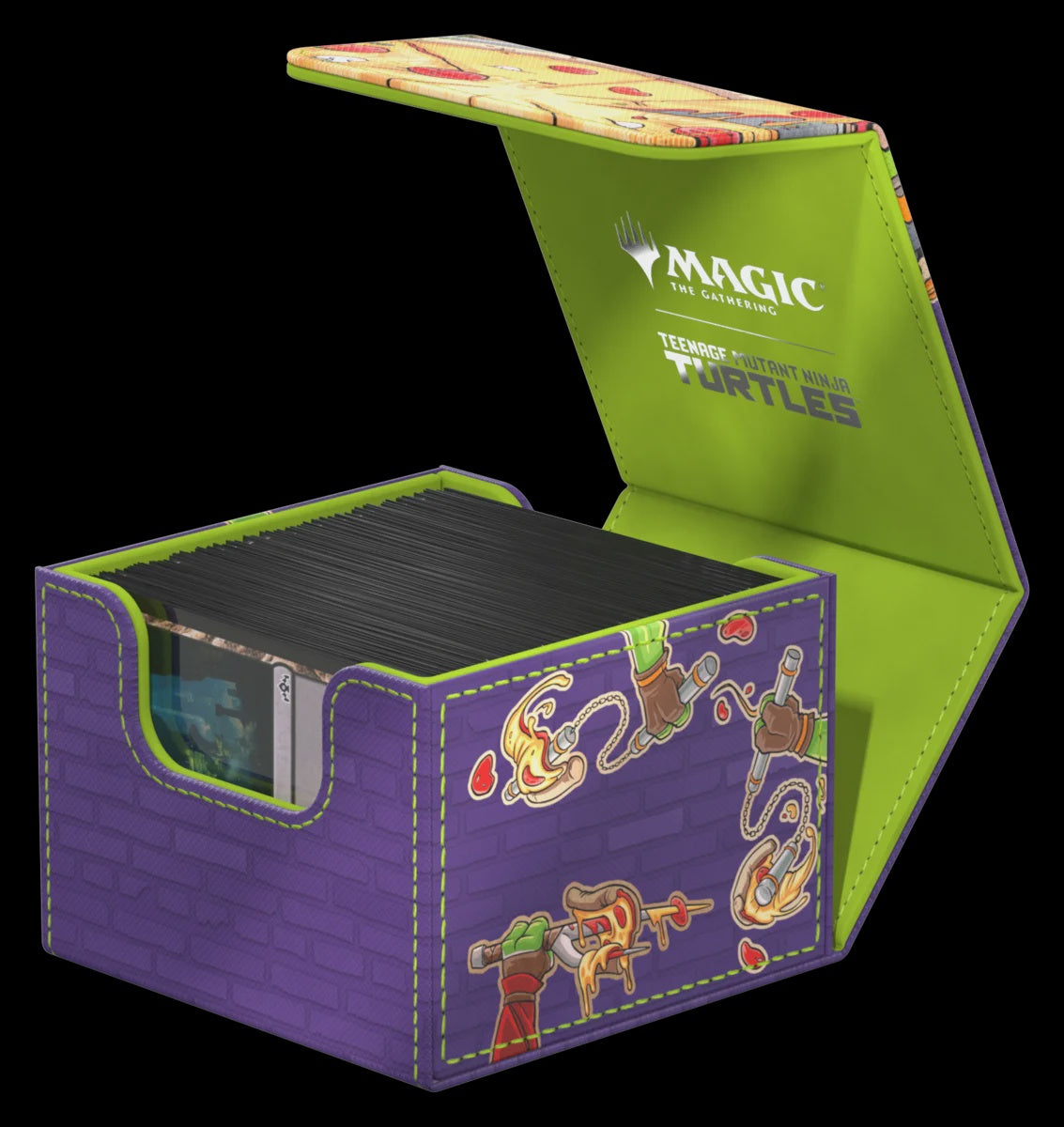 DECK CASE SIDEWINDER 100+ XENOSKIN MTG TEENAGE MUTANT NINJA TURTLES PIZZA BOX-TCG-ULTIMATE GUARD-Akibara Xpress