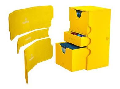 DECK CASE: STRONGHOLD 200+ XL STANDARD SIZE- YELLOW-TCG-DRAGON SHIELD-Akibara Xpress