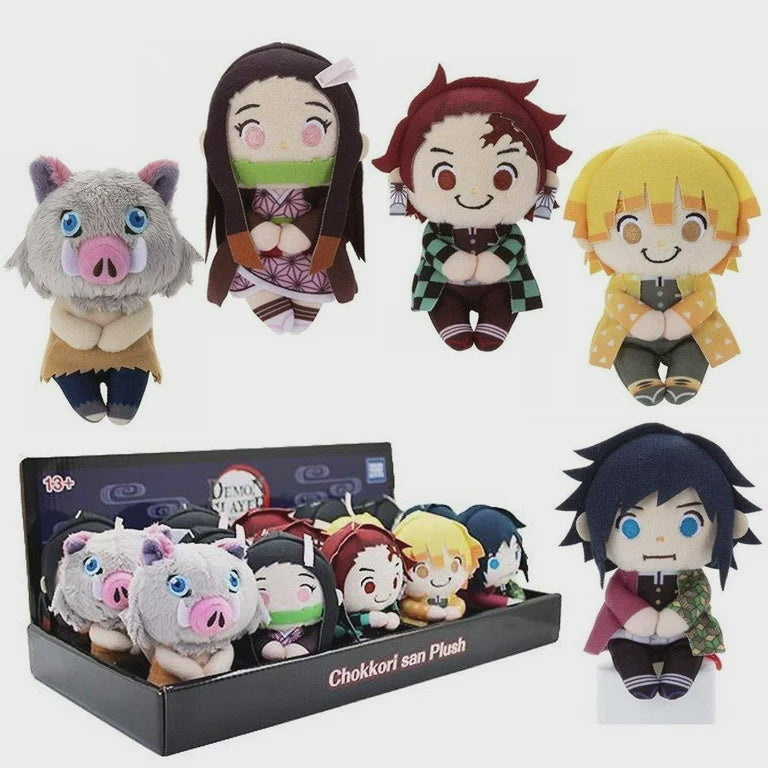DEMON SLAYER 4.72" CHOKKORI SAN PLUSH ASSORTMENT-Peluches-Surreal Entertainment-Akibara Xpress