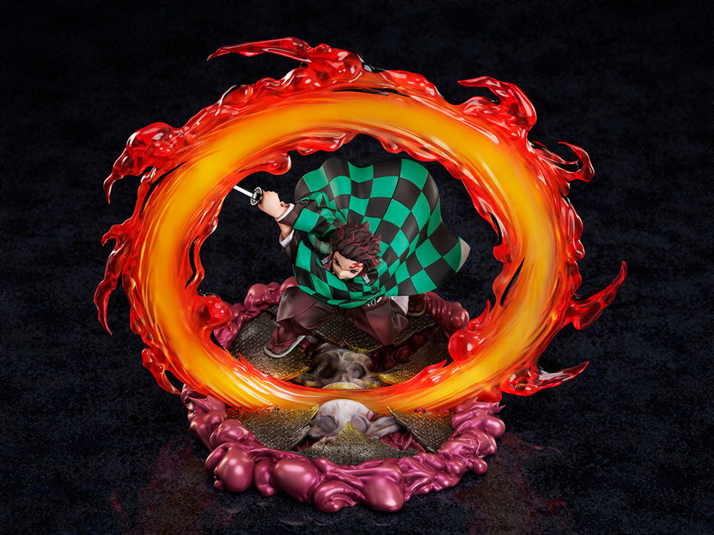 DEMON SLAYER: KIMETSU NO YAIBA TANJIRO KAMADO HINOKAMI KAGURA CLEAR BLUE SKY 1/8 SCALE FIGURE-Figuras-ANPLEX-Akibara Xpress
