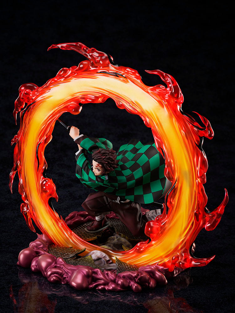 DEMON SLAYER: KIMETSU NO YAIBA TANJIRO KAMADO HINOKAMI KAGURA CLEAR BLUE SKY 1/8 SCALE FIGURE-Figuras-ANPLEX-Akibara Xpress