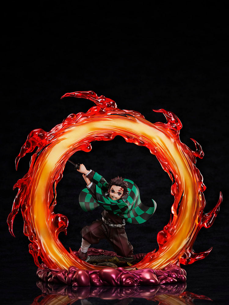 DEMON SLAYER: KIMETSU NO YAIBA TANJIRO KAMADO HINOKAMI KAGURA CLEAR BLUE SKY 1/8 SCALE FIGURE-Figuras-ANPLEX-Akibara Xpress