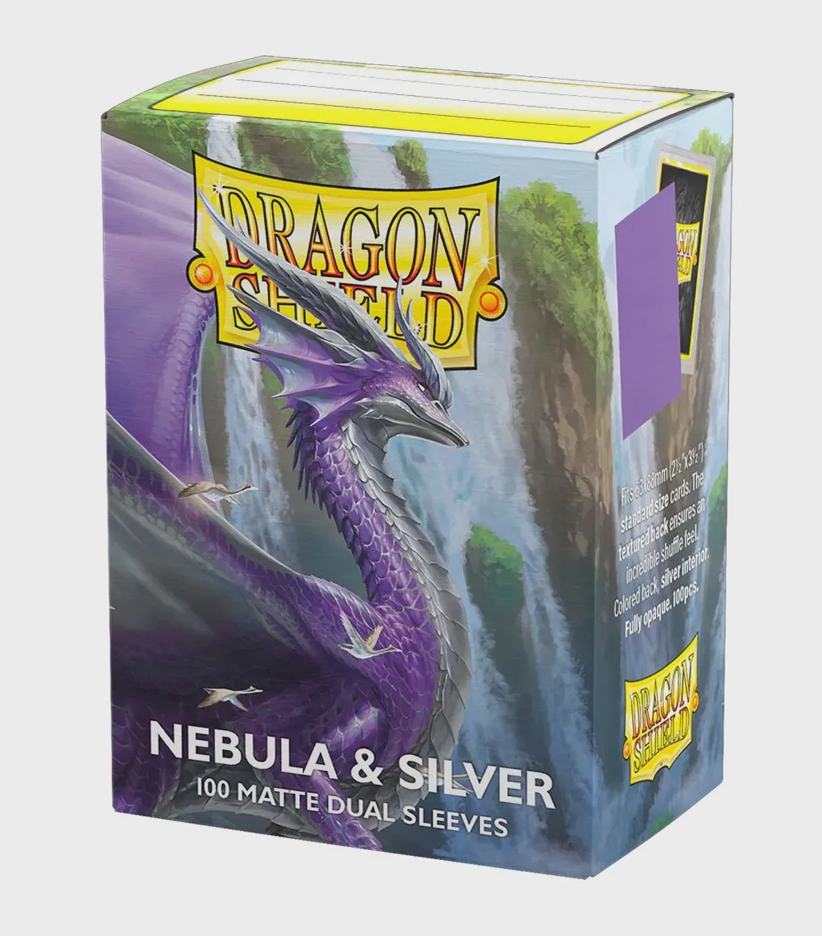 DRAGON SHIELD SLEEVES STANDARD DUAL MATTE NEBULA & SILVER (100 CT.)-TCG-DRAGON SHIELD-Akibara Xpress