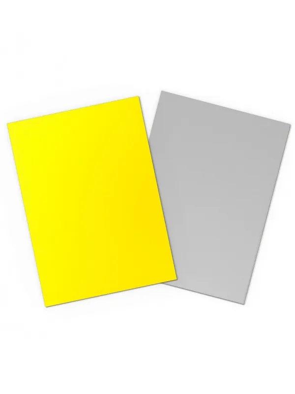 DRAGON SHIELD SLEEVES STANDARD DUAL MATTE YELLOW & SILVER (100 CT.)-TCG-DRAGON SHIELD-Akibara Xpress