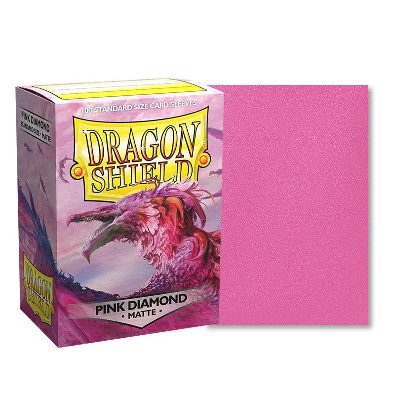 DRAGON SHIELD SLEEVES: STANDARD- MATTE PINK DIAMOND (100 CT.)-TCG-COQUIHOBBY-Akibara Xpress
