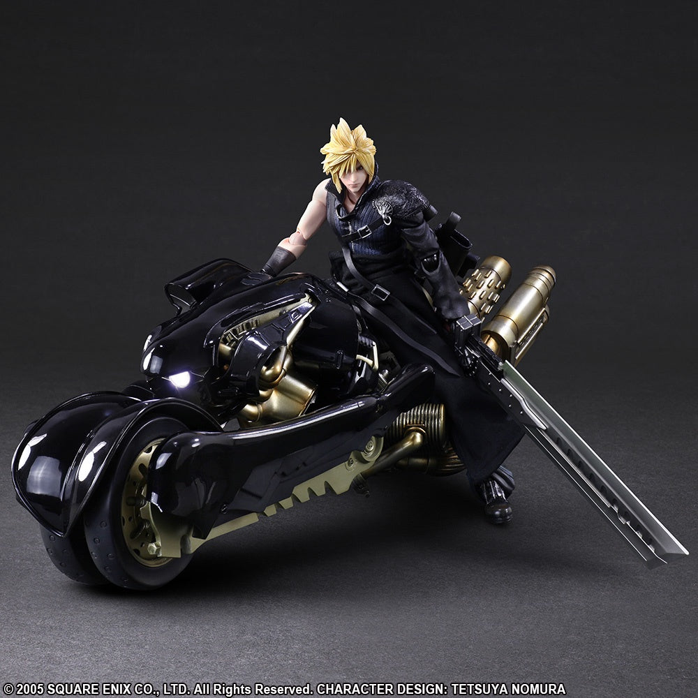 FINAL FANTASY VII ADVENT CHILDREN PLAY ARTS - KAI- CLOUD STRIFE & FENRIR-Figuras-SQUARE ENIX-Akibara Xpress