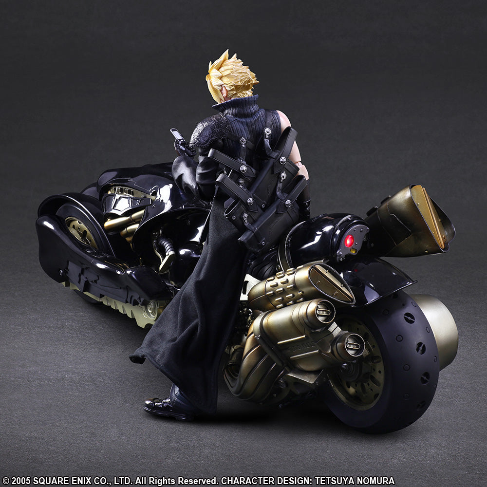 FINAL FANTASY VII ADVENT CHILDREN PLAY ARTS - KAI- CLOUD STRIFE & FENRIR-Figuras-SQUARE ENIX-Akibara Xpress
