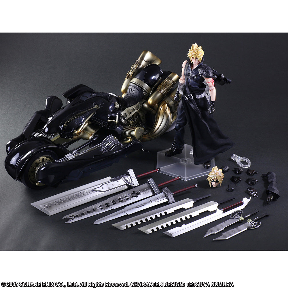 FINAL FANTASY VII ADVENT CHILDREN PLAY ARTS - KAI- CLOUD STRIFE & FENRIR-Figuras-SQUARE ENIX-Akibara Xpress
