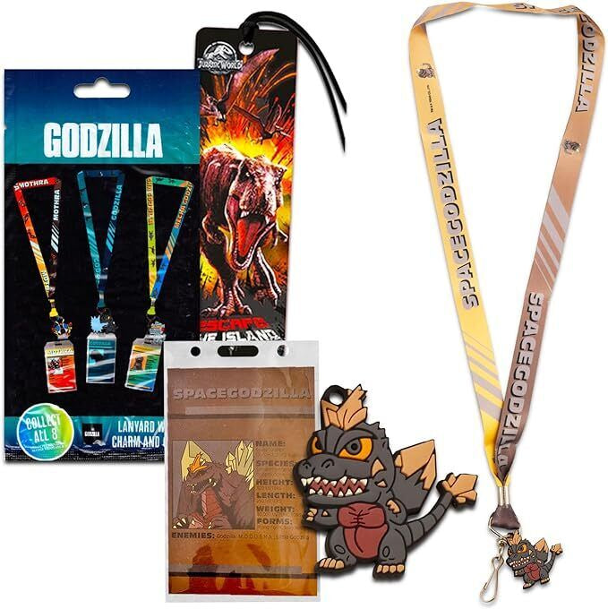 GODZILLA LANYARD WITH CHARM AND CARD HOLDER ASSORTMENT-Llaveros-Surreal Entertainment-Akibara Xpress