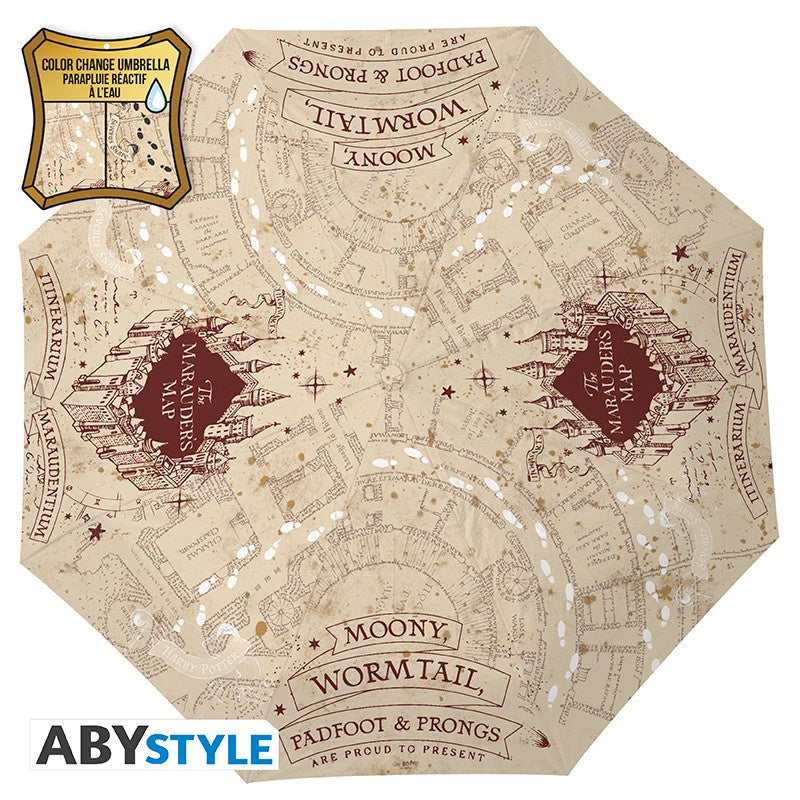 HARRY POTTER - Color change Umbrella - The Marauder's Map-Paraguas-ABYSTYLE-Akibara Xpress