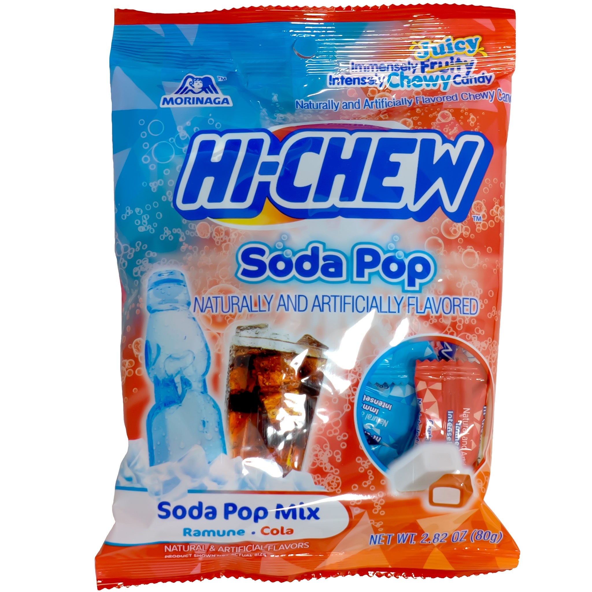 Hi-Chew Chewy Juicy Candy Soda Pop Ramune Cola Flavor 80g-Alimentos-Asian Food-Akibara Xpress