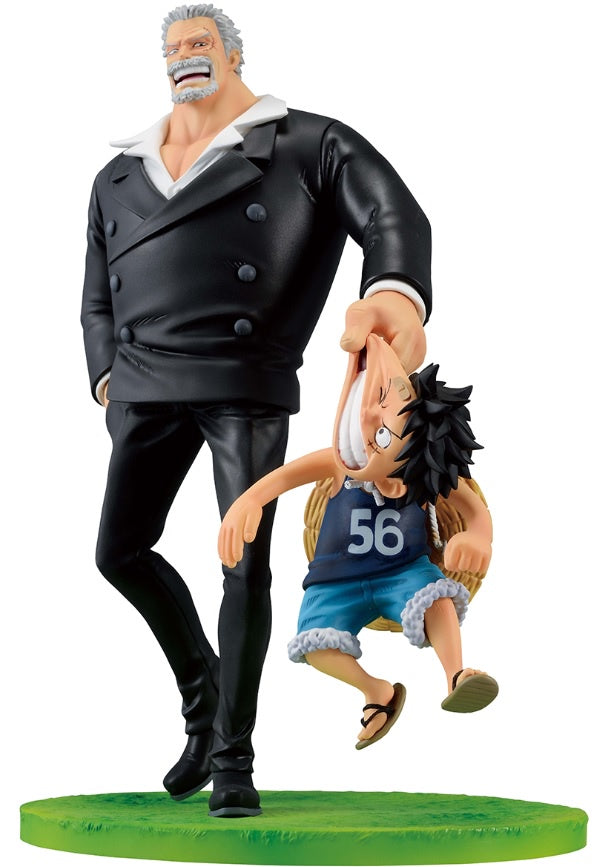 ICHIBANSHO FIGURE MONKEY D LUFFY & MONKEY D GARP (ROAD TO DOWN)-Figuras-BANDAI-Akibara Xpress