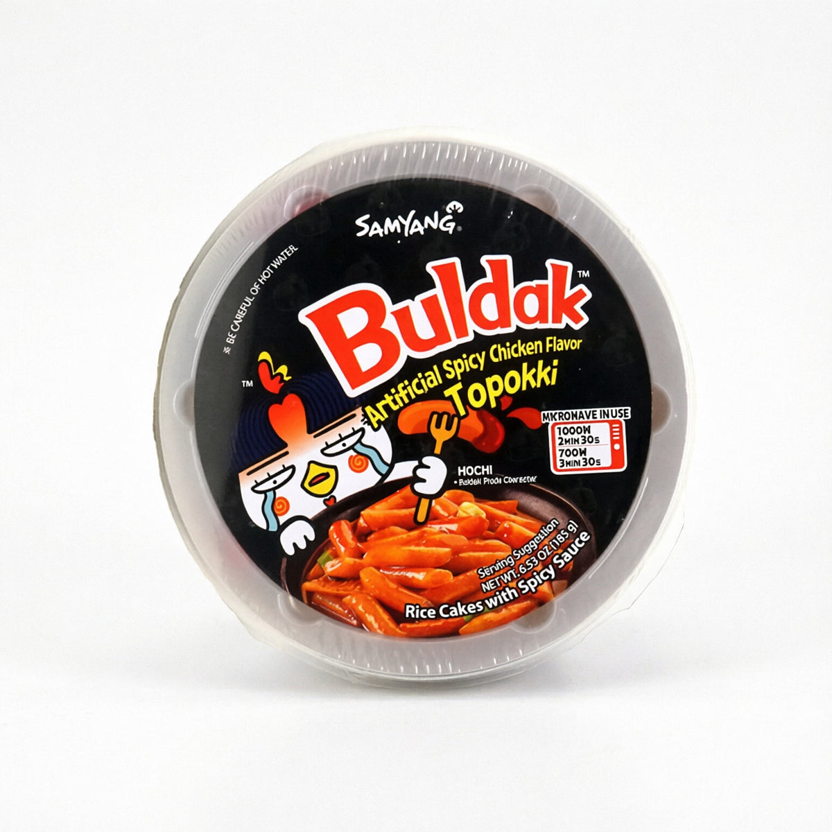 SAMYANG KOREA BULDAK HOT CHICKEN FLAVOR TOPOKKI 185G-Alimentos-Asian Food-Akibara Xpress (Mejorada)