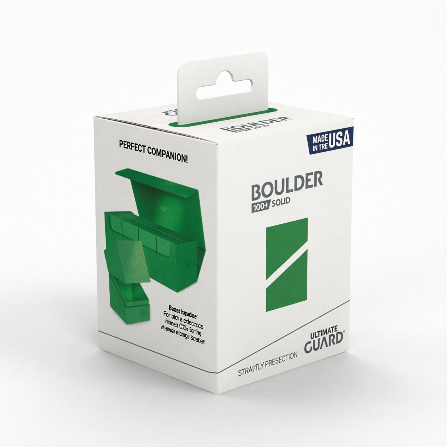 DECK CASE: BOULDER 100+ STANDARD SIZE- SOLID GREEN-TCG-COQUIHOBBY-Akibara Xpress (Mejorada)