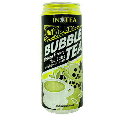 INOTEA Bubble Tea Matcha Latte with Tapioca Pearls 490ml-Alimentos-Asian Food-Akibara Xpress