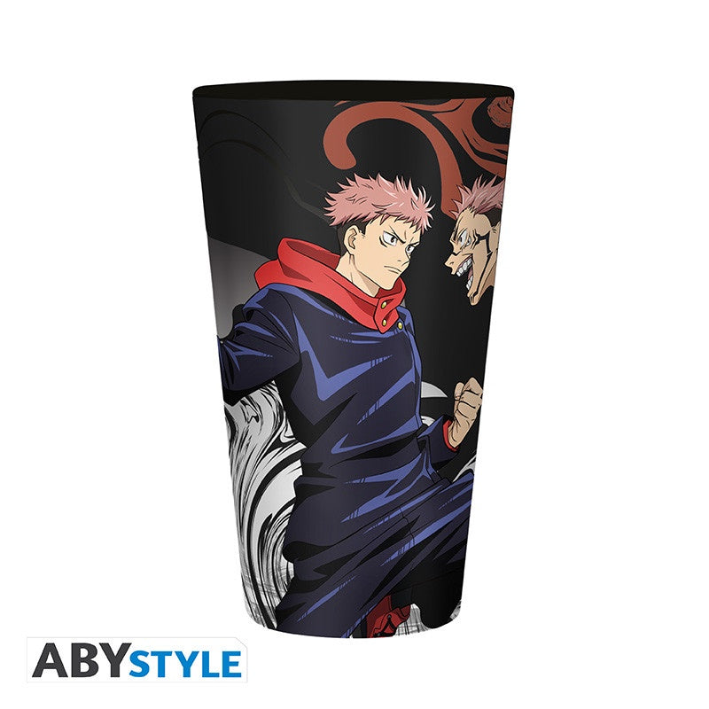 JUJUTSU KAISEN LARGE GLASS 400ML ITADORI VS SUKUNA-Tazas-ABYSTYLE-Akibara Xpress