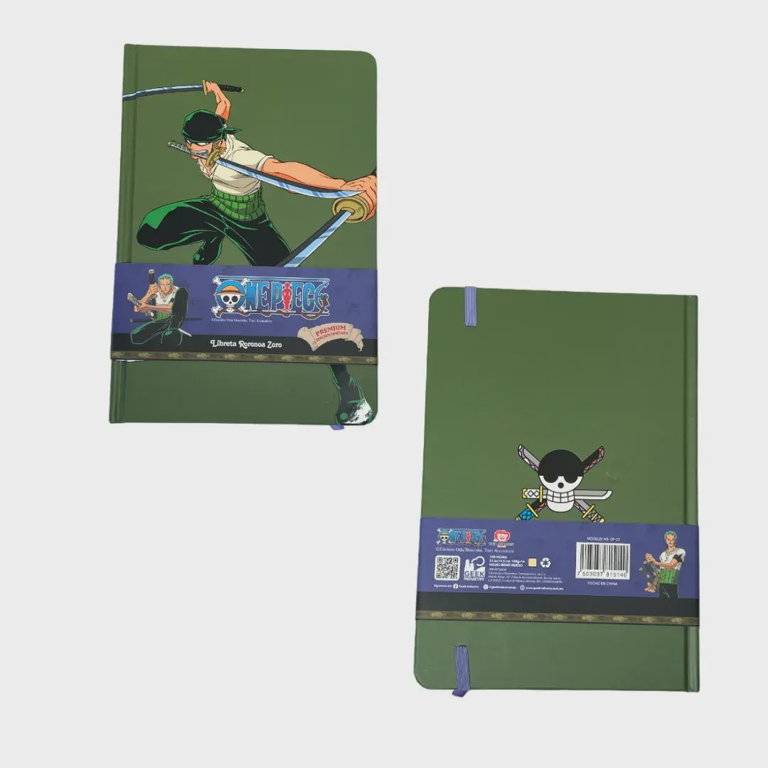 LIBRETA RORONOA ZORO-Accesorios-Geek Industry-Akibara Xpress