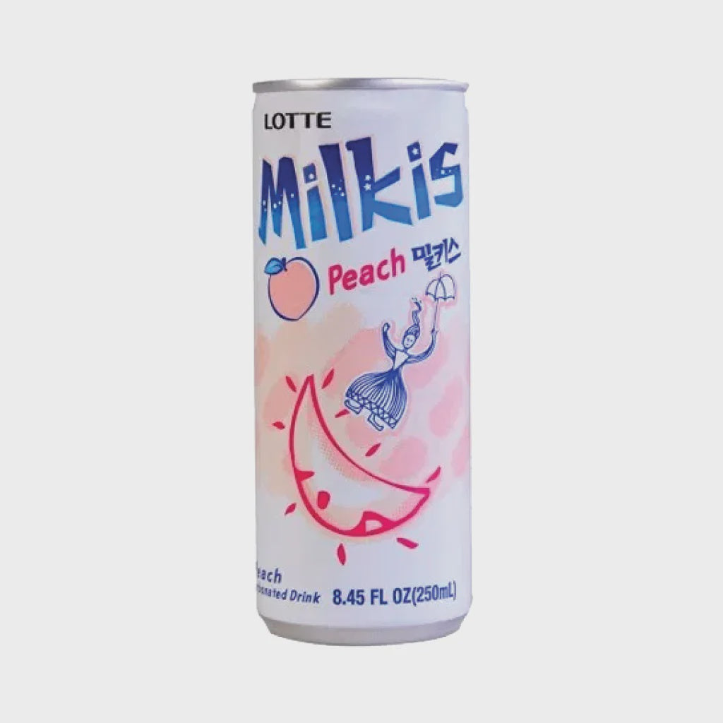 LOTTE Milkis Carbonated Drink Peach Flavor 250ml-Alimentos-Asian Food-Akibara Xpress