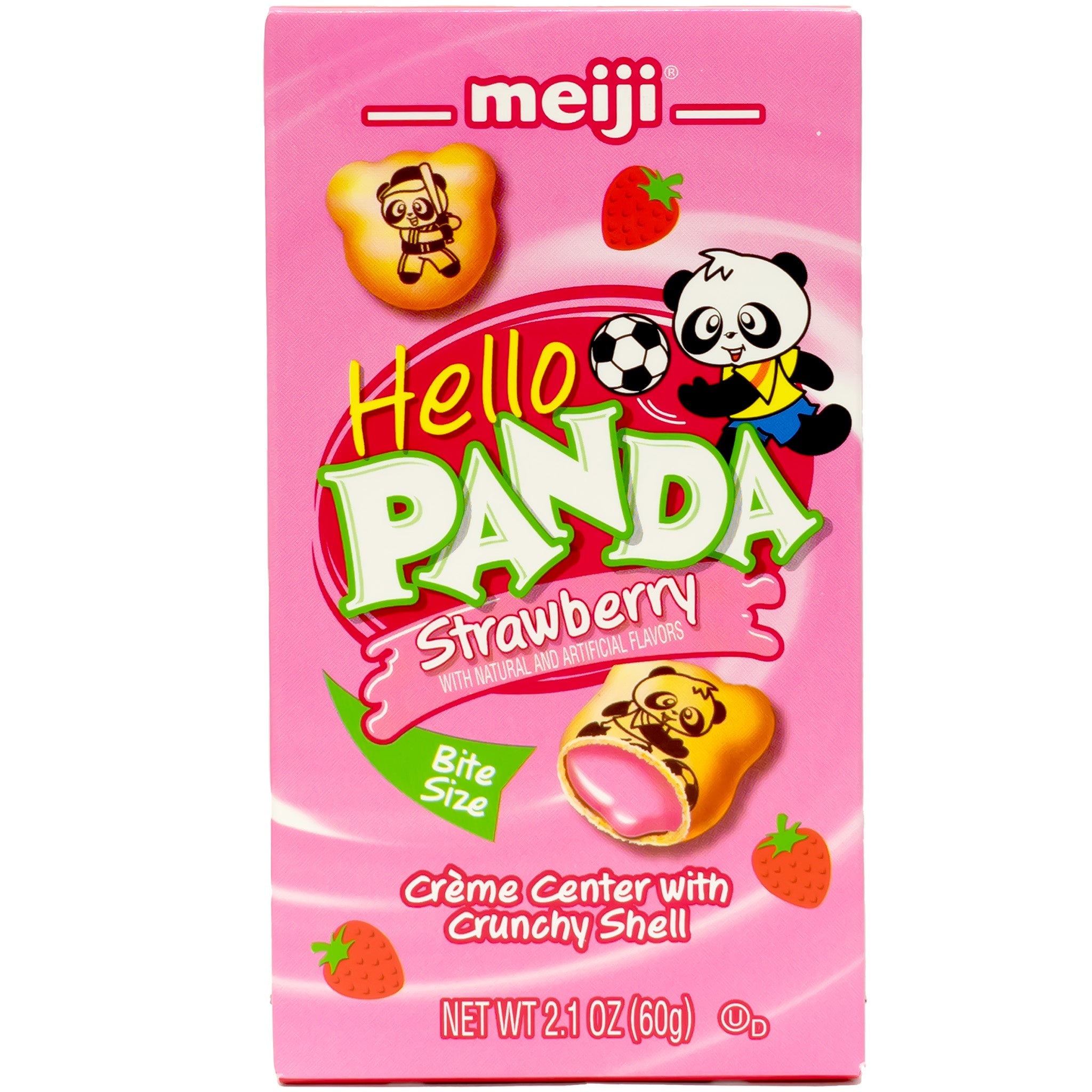 MEIJI Hello Panda Cookies Filled with Strawberry Cream 60g-Alimentos-Asian Food-Akibara Xpress