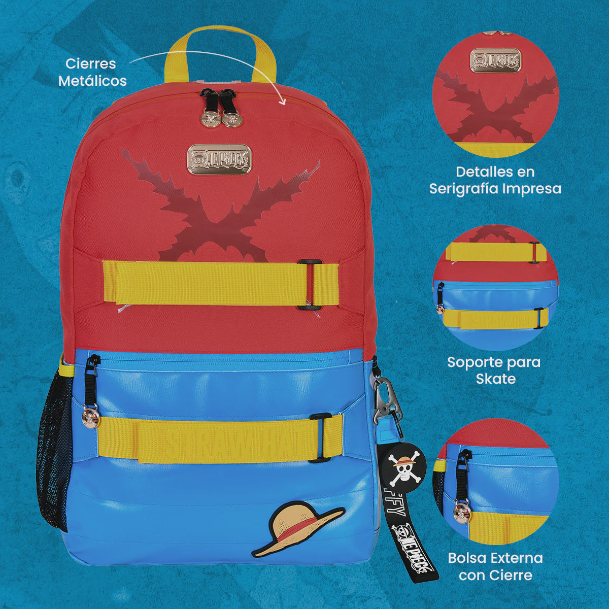 MOCHILA LUFFY ONE PIECE CLASSIC-Mochilas/Loncheras-Yadatex-Akibara Xpress