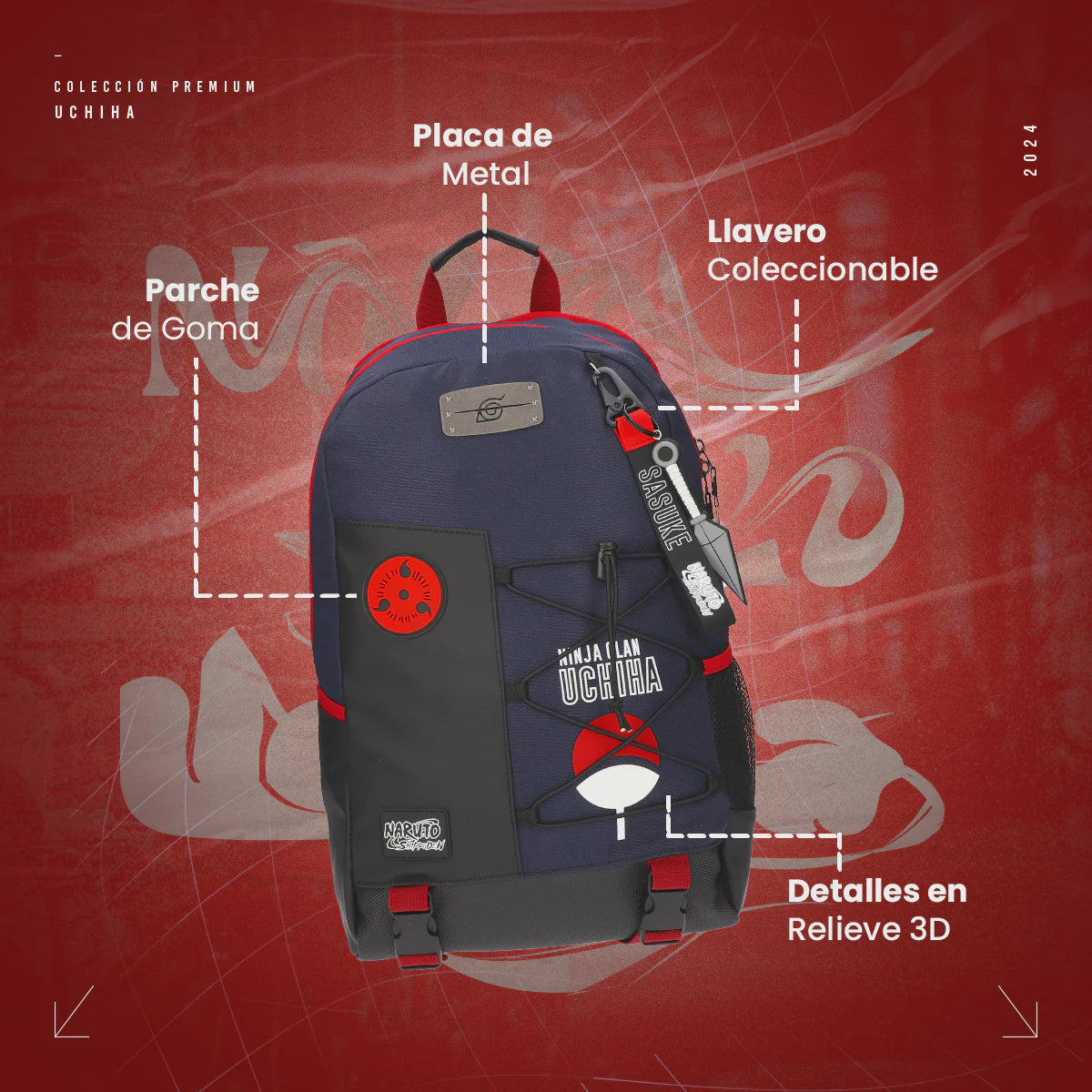 MOCHILA SASUKE UCHIHA LAST EDITION-Mochilas/Loncheras-Yadatex-Akibara Xpress