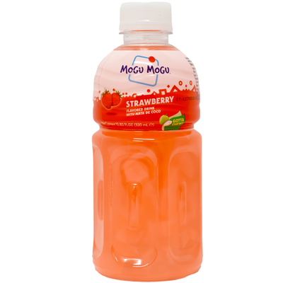 MOGU Strawberry Flavored Drink with Coconut Jelly 320ml-Alimentos-Asian Food-Akibara Xpress
