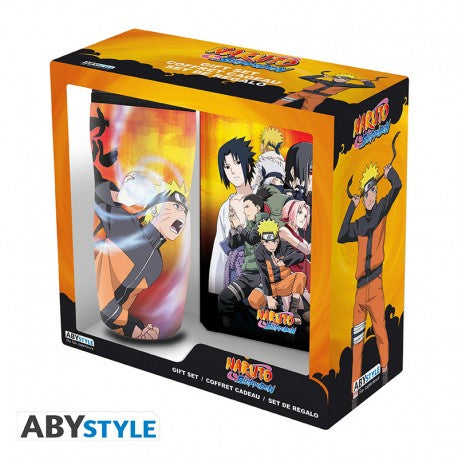 NARUTO SHIPPUDEN - Gift set Mug Tumbler + Notebook-Tazas-ABYSTYLE-Akibara Xpress