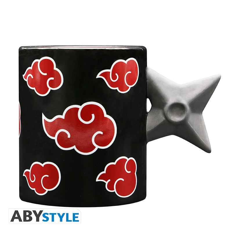 NARUTO SHIPPUDEN SHURIKEN AKATSUKI 3D HANDLE MUG, 16 OZ.-Tazas-ABYSTYLE-Akibara Xpress