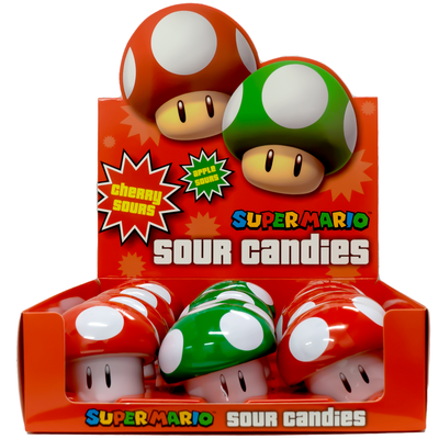 NINTENDO Super Mario Mushroom Sours Candy Sour Cherry Flavor 25.5g-Alimentos-Asian Food-Akibara Xpress