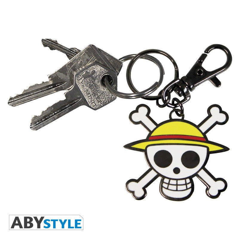 ONE PIECE - Straw Hat Jolly Roger Metal Keychain-Llaveros-ABYSTYLE-Akibara Xpress