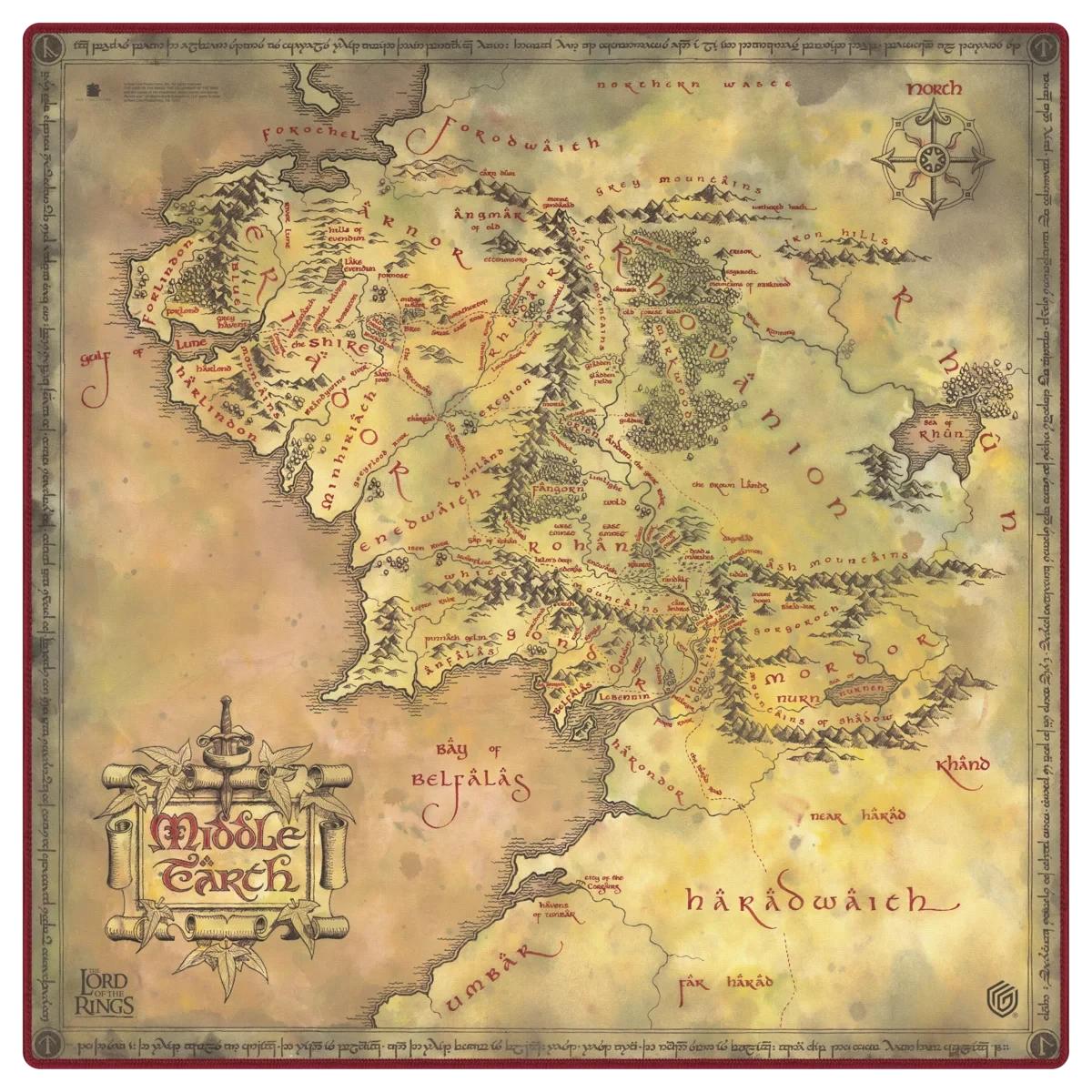 PLAYMAT OVERSIZED LORD OF THE RINGS PLACES OF MIDDLE EARTH-TCG-ULTIMATE GUARD-Akibara Xpress